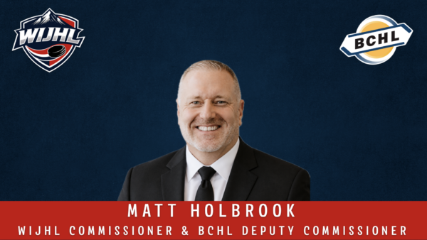 Matt Holbrook named WIJHL Commissioner and Deputy Commissioner for the BCHL